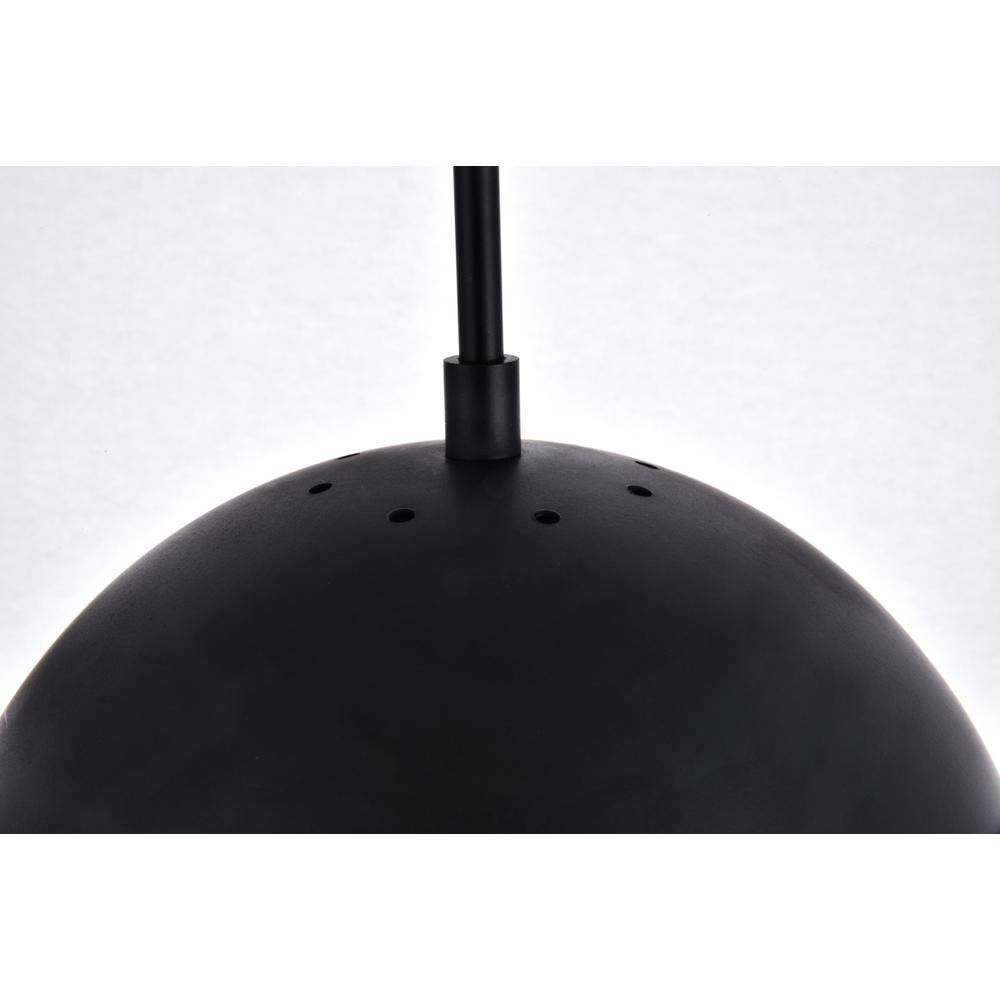 Eclipse 1 Light Black plug in pendant With Clear Glass. Picture 3