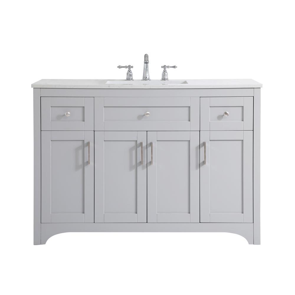 48 inch Single Bathroom Vanity in Grey. Picture 1