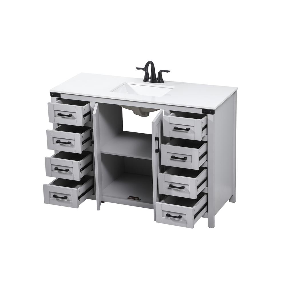 48 inch Single bathroom vanity in grey. Picture 9