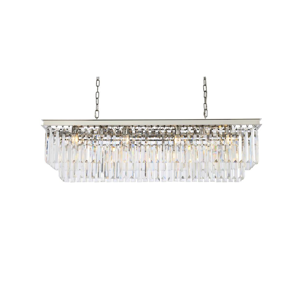 Sydney 12 light polished nickel Chandelier Clear Royal Cut Crystal. Picture 2