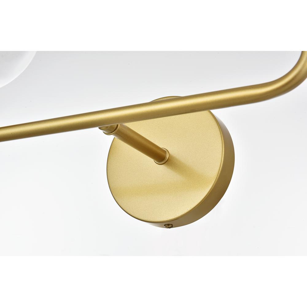 Genesis 2 light Brass and Clear Bath Sconce. Picture 6