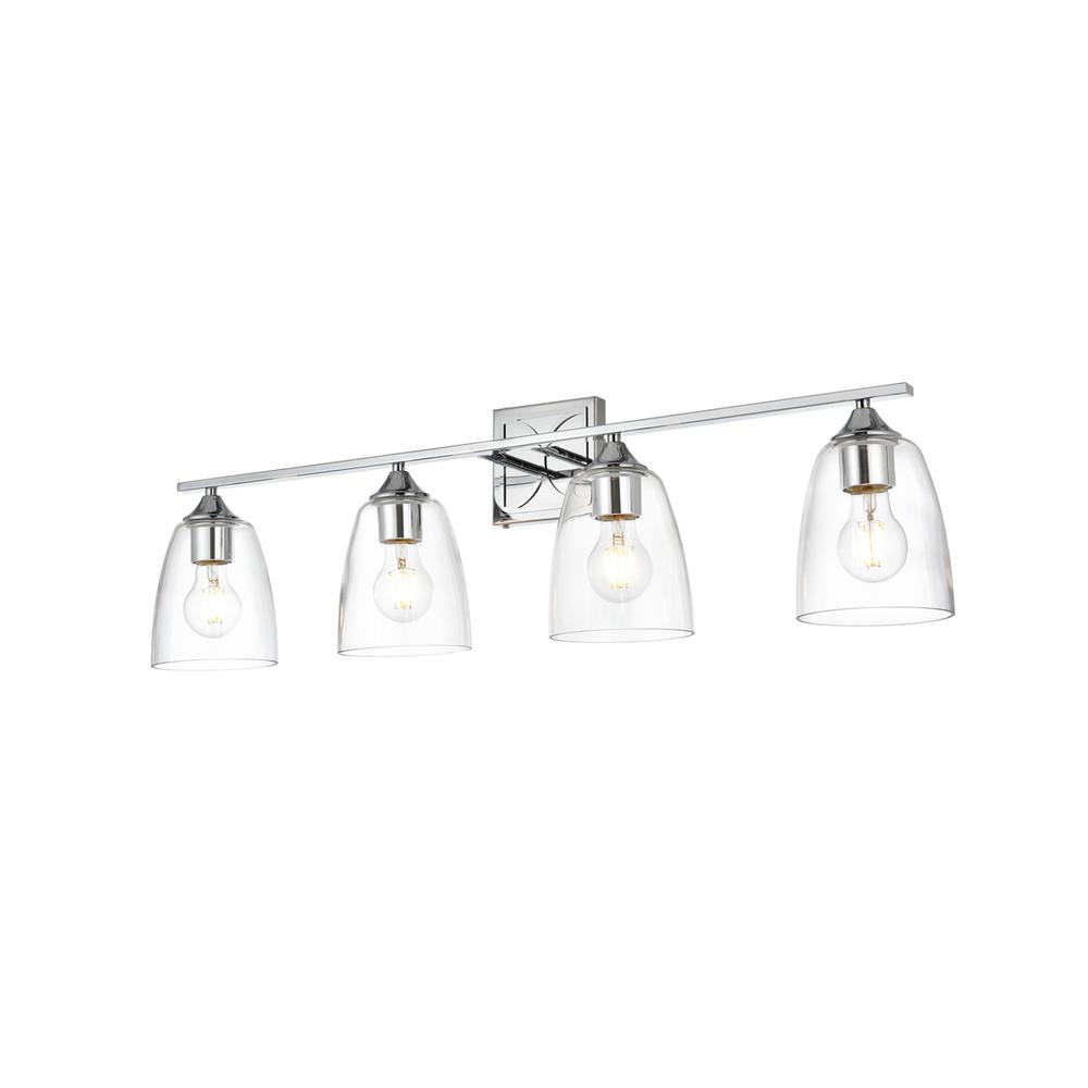 Harris 4 light Chrome and Clear Bath Sconce. Picture 2