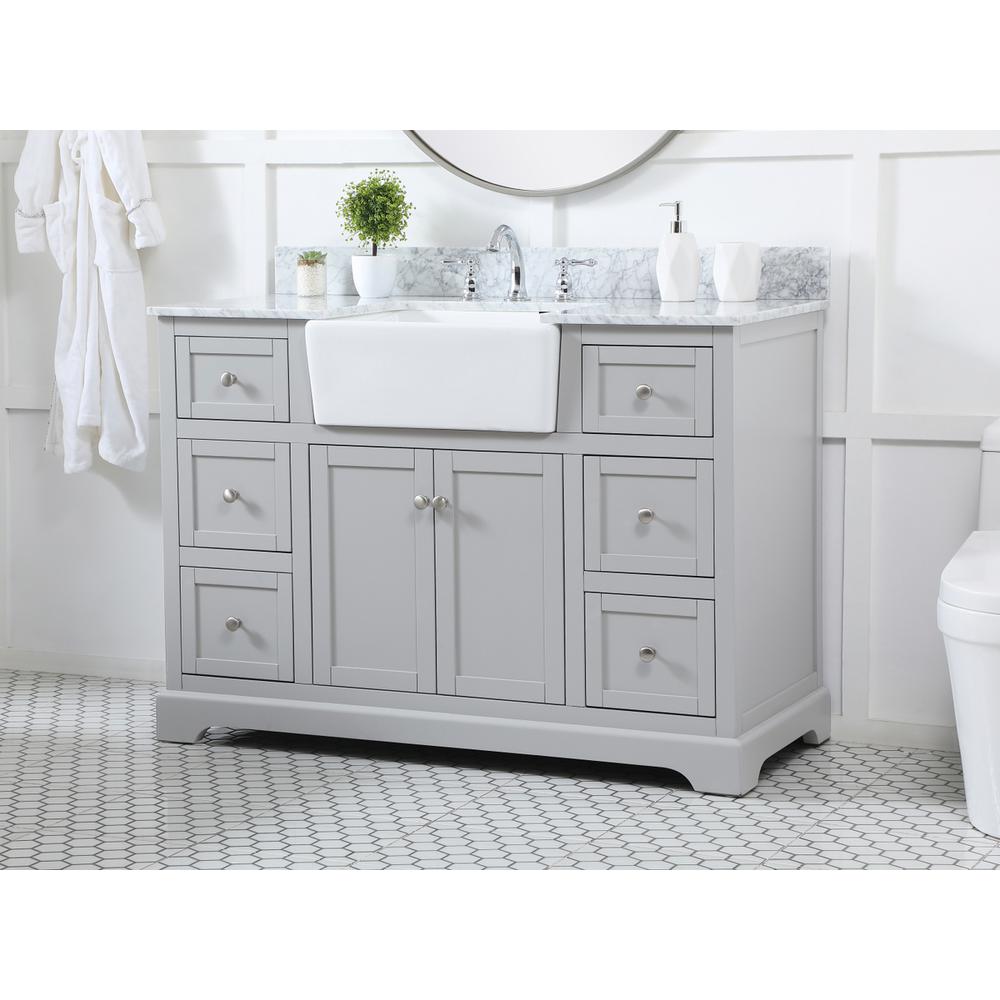 48 inch Single bathroom vanity in grey. Picture 2