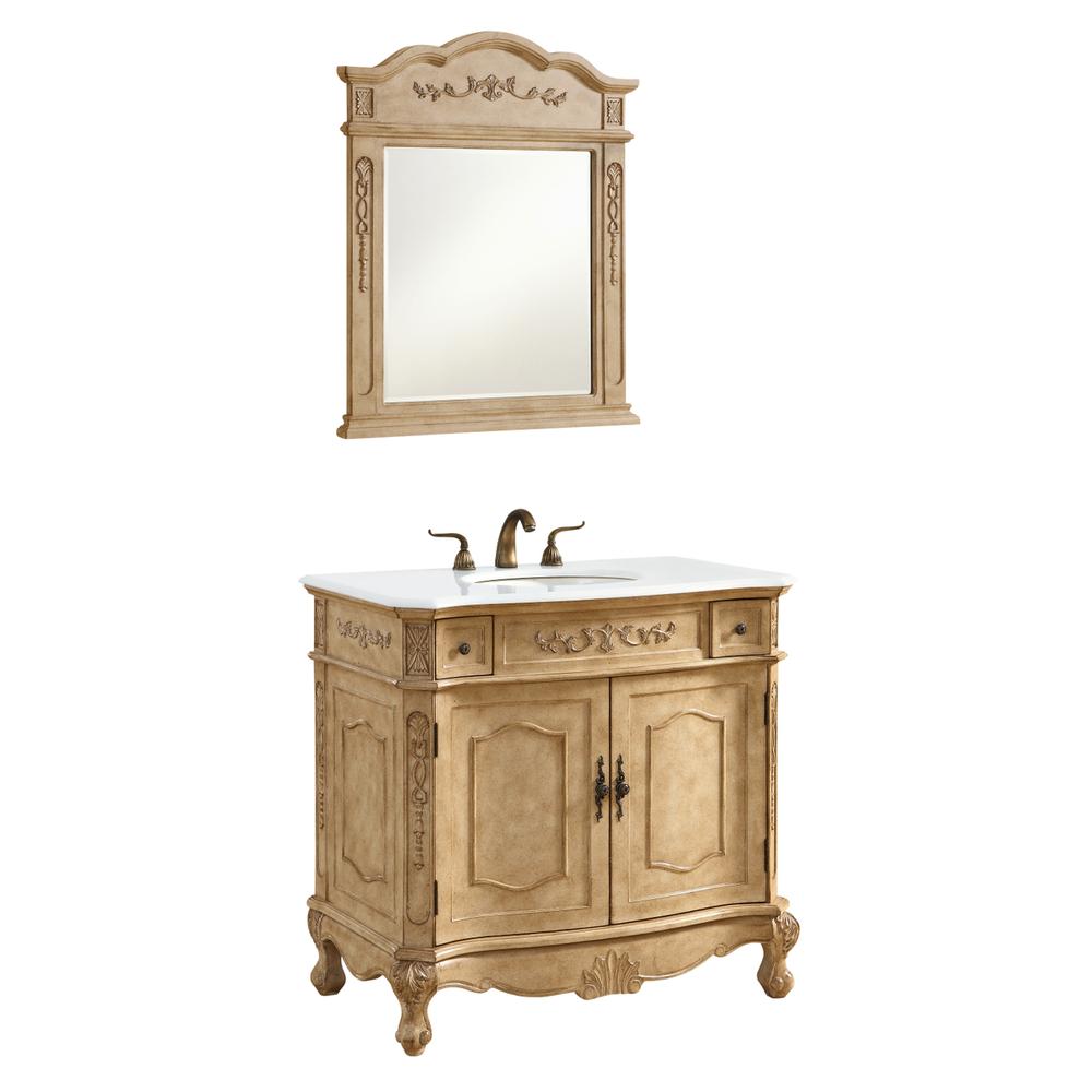 36 inch Single Bathroom vanity in Antique Beige. Picture 2