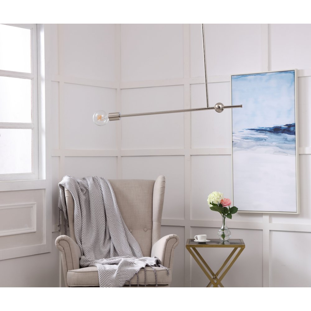 Brees 1 Light Chrome  Pendant. Picture 12