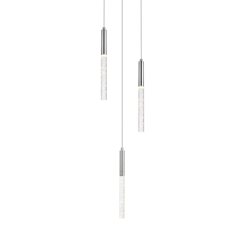 Ruelle 3 lights Chrome Pendant. Picture 2