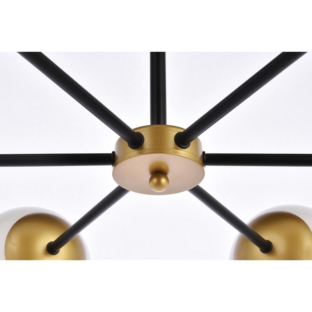Briggs 30 inch pendant in black and brass with white shade. Picture 3
