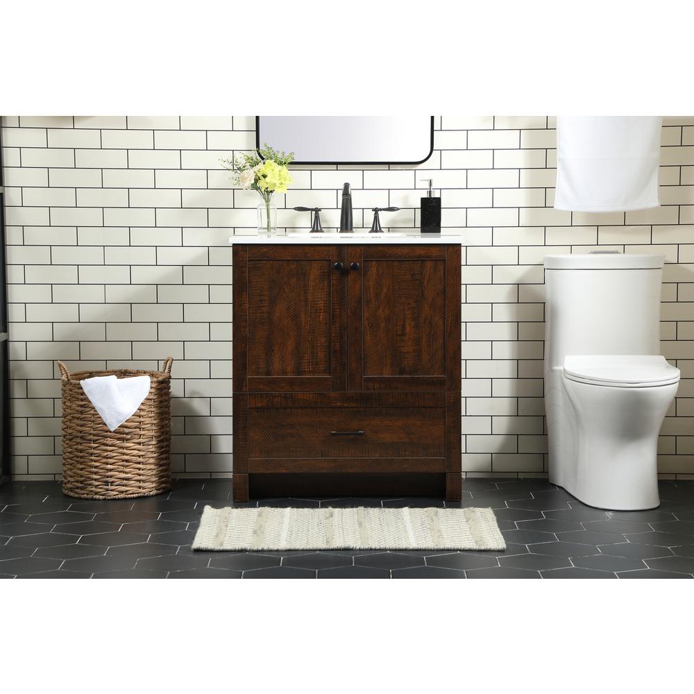 30 inch Single bathroom vanity in expresso. Picture 14