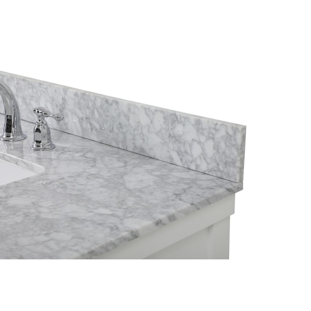 42 inch Single bathroom vanity in white with backsplash. Picture 11