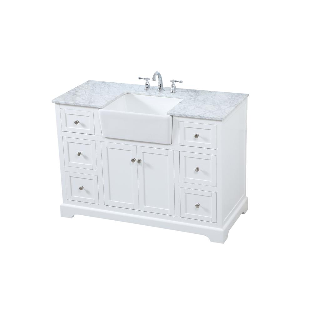 48 inch Single bathroom vanity in white. Picture 8