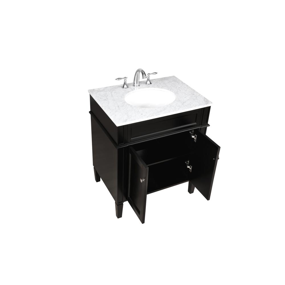 30 inch Single bathroom vanity in Black. Picture 9