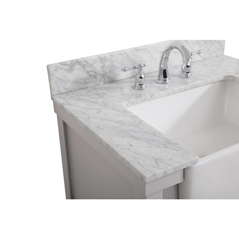 30 inch Single bathroom vanity in grey with backsplash. Picture 11
