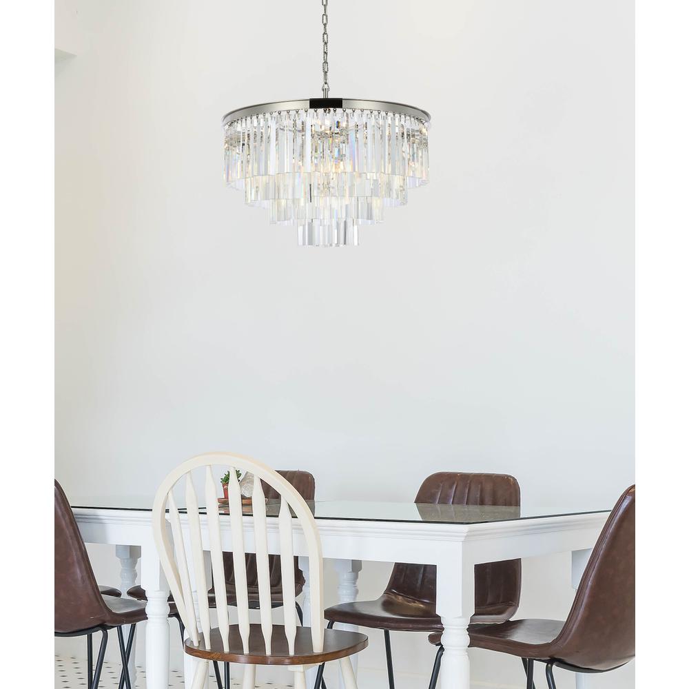 Sydney 17 light polished nickel Chandelier Clear Royal Cut Crystal. Picture 8