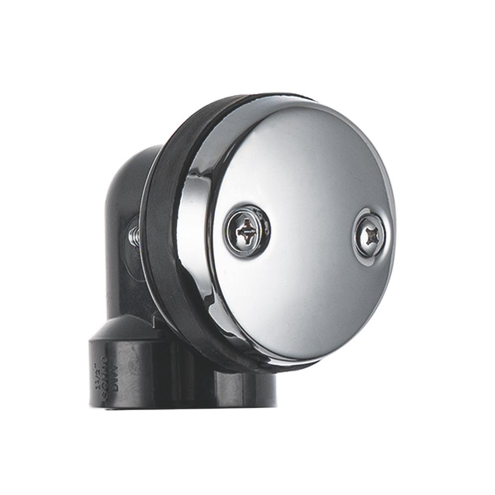 2 inch tub waste and overflow tip-toe drain in Chrome. Picture 3