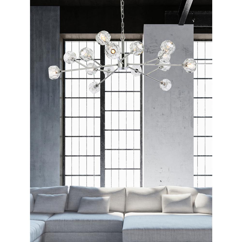 Graham 15 Light Pendant in Chrome. Picture 7