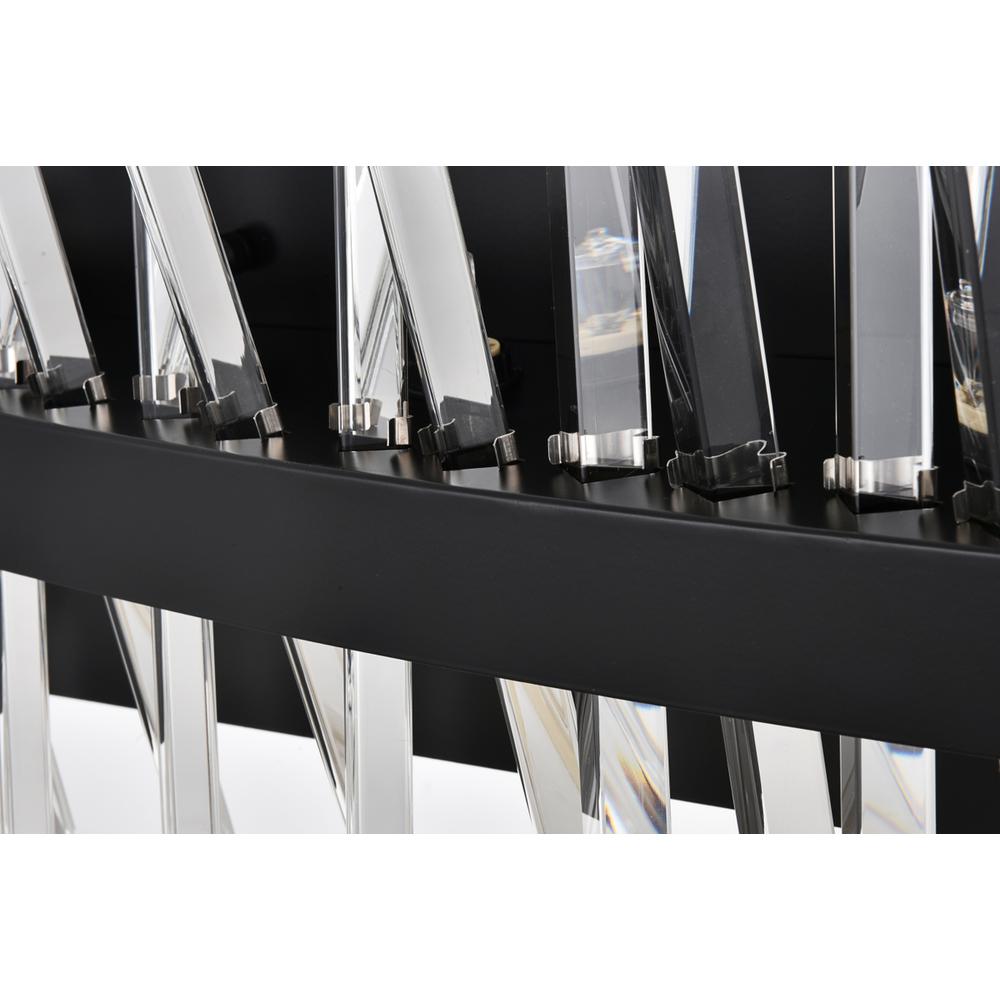 Serephina 36 inch crystal bath sconce in black. Picture 5