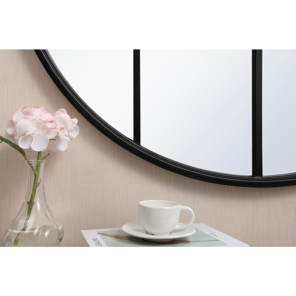 Metal windowpane mirror 36 inch x 36 inch in Black. Picture 3