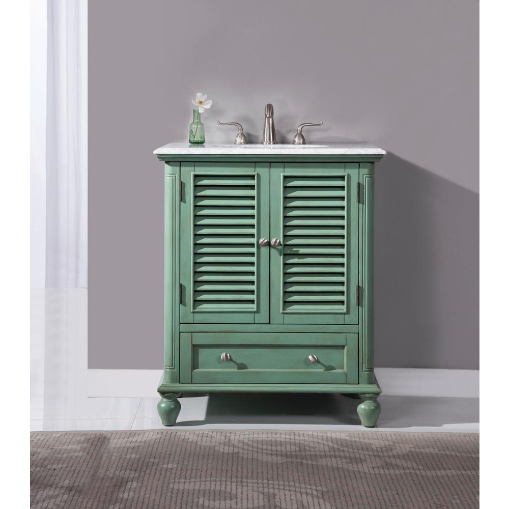 30 In.Single Bathroom Vanity Set In Vintage Mint. Picture 12
