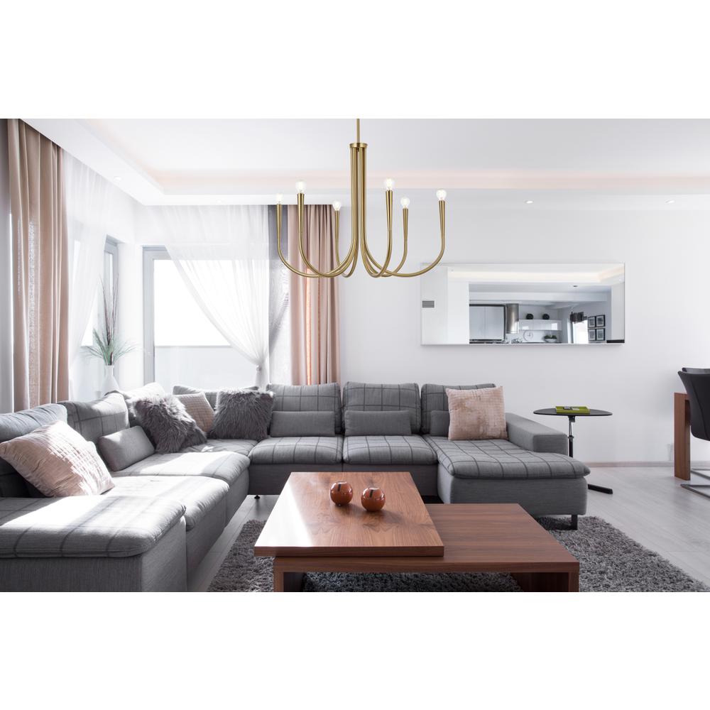 Layne 30 inch chandelier in Gold. Picture 7