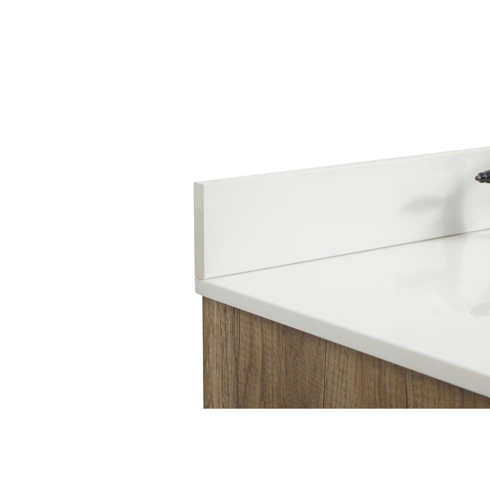 42 inch Single bathroom vanity in natural oak with backsplash. Picture 11