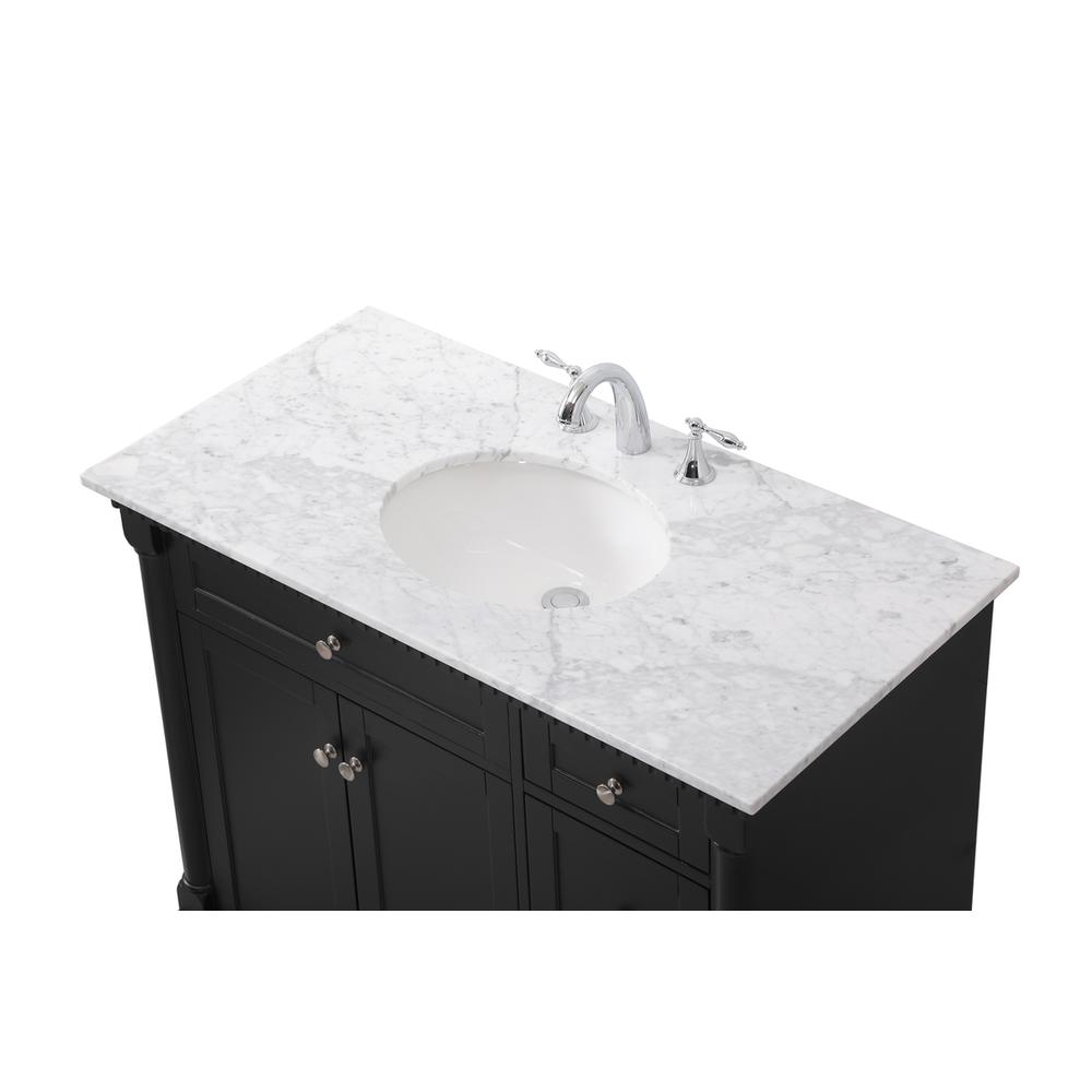 42 inch Single bathroom vanity set in black. Picture 10