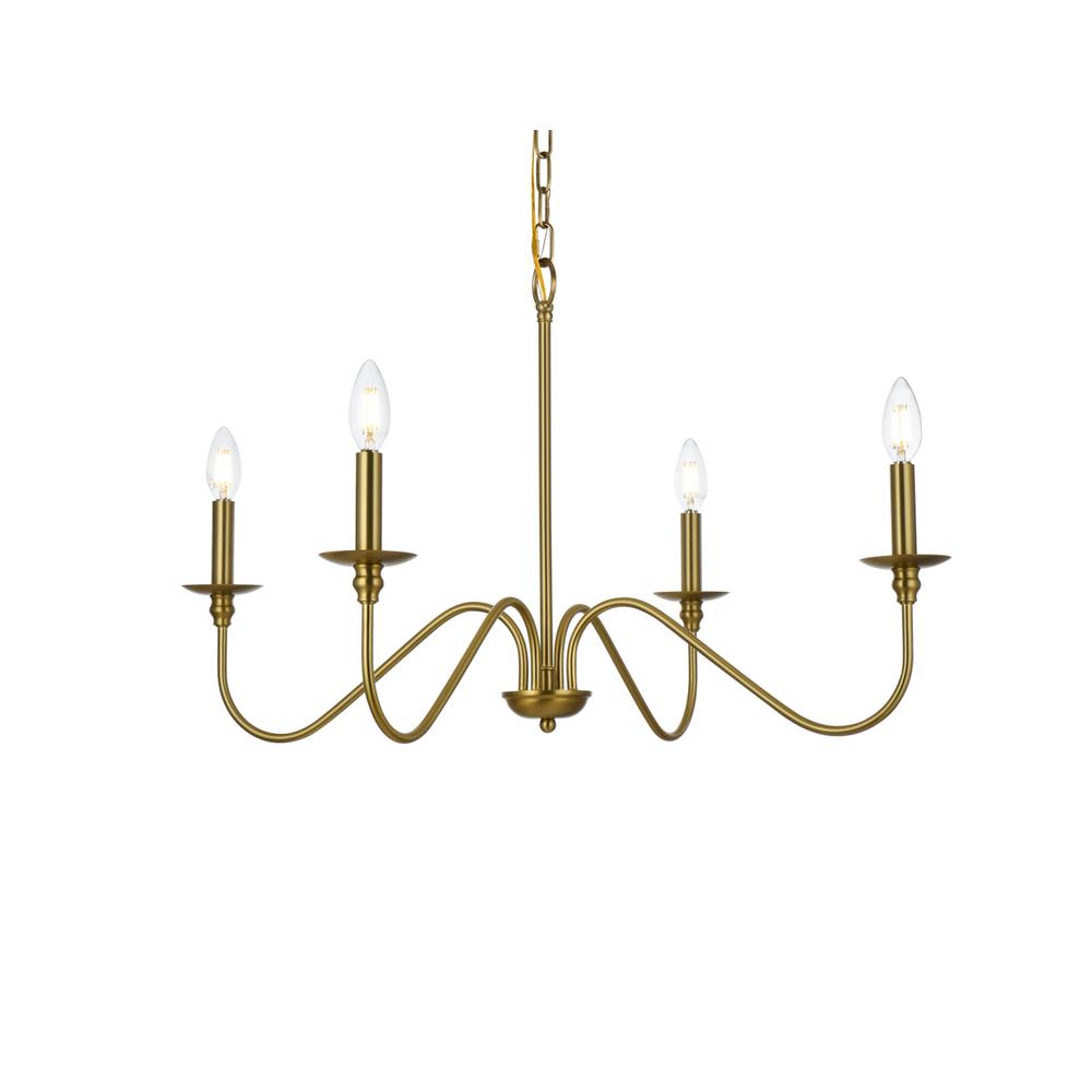Rohan 30 inch chandelier in Satin Gold. Picture 2