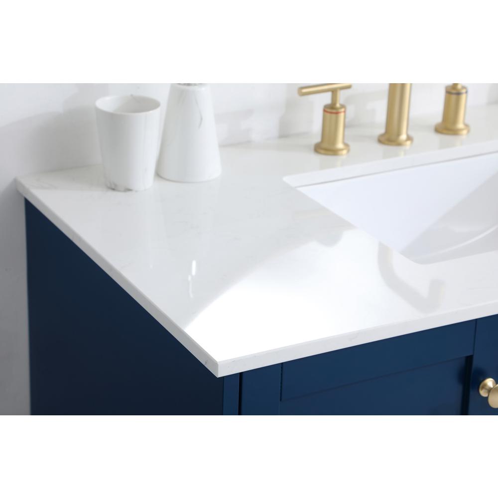 42 inch Single Bathroom Vanity in Blue. Picture 5