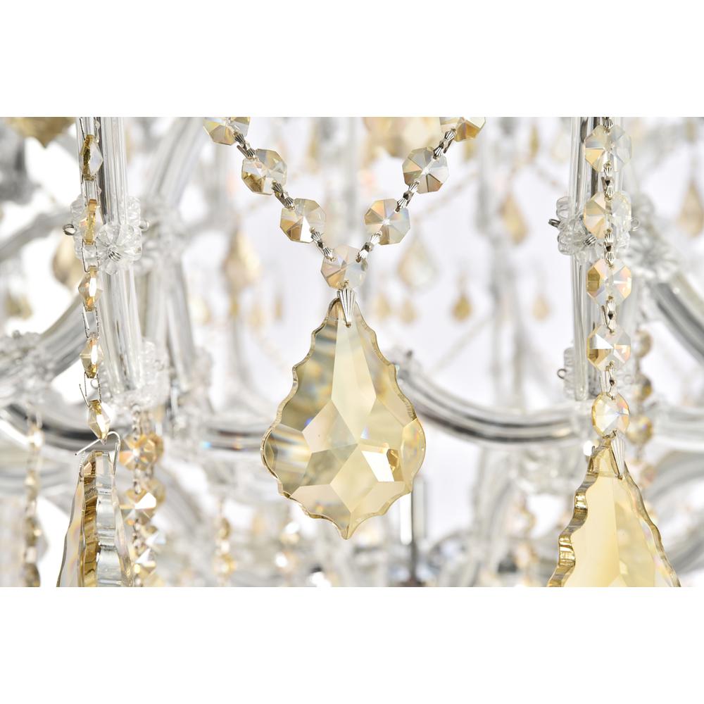 Maria Theresa 49 light Chrome Chandelier Golden Teak (Smoky) Royal Cut Crystal. Picture 5