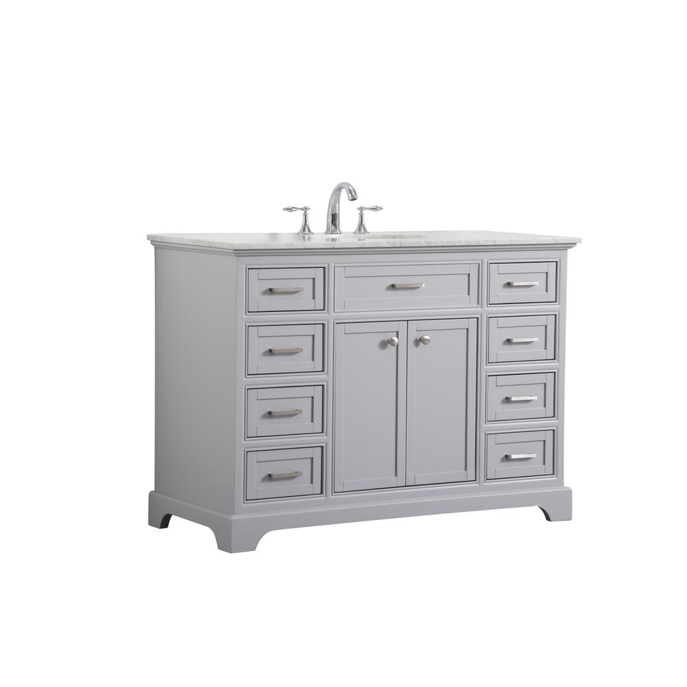 48 In. Single Bathroom Vanity Set In Light Grey. Picture 4
