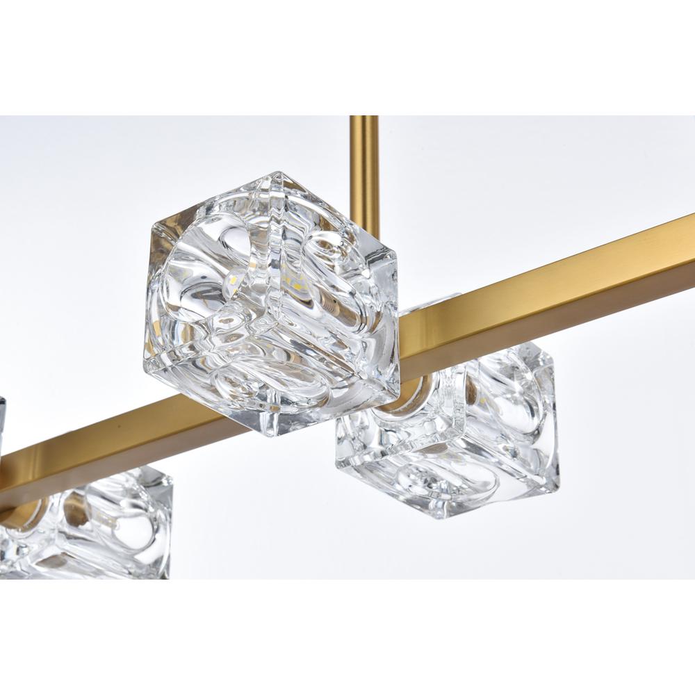 Lyra 30 inch Pendant Light in Satin Gold. Picture 5