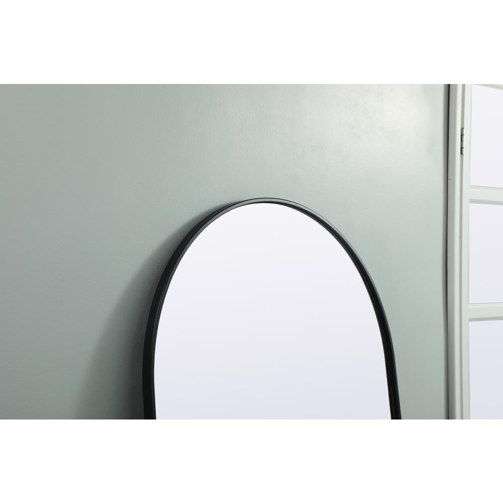 Metal Frame Arch Full Length Mirror 32x76 Inch in Black. Picture 5