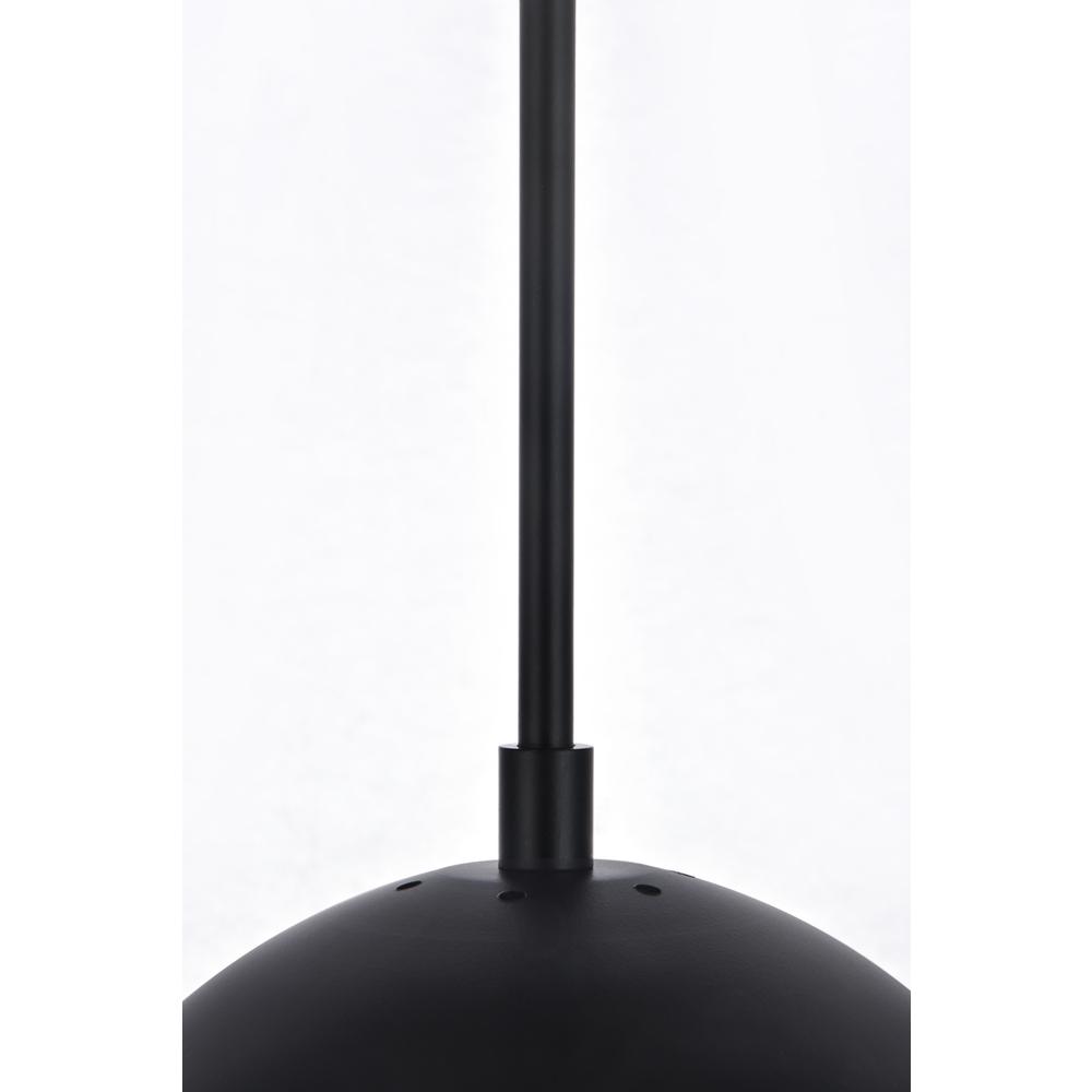 Eclipse 1 Light Black plug in pendant With Clear Glass. Picture 4