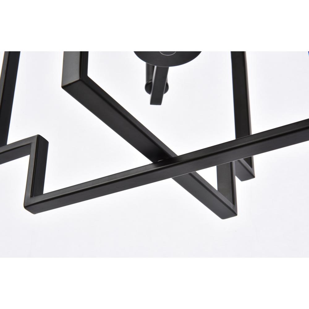 Rosenfeld 4 lights pendant in black. Picture 5