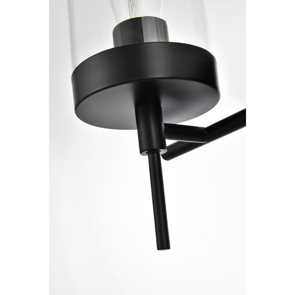Benny 4 light Black and Clear Bath Sconce. Picture 6