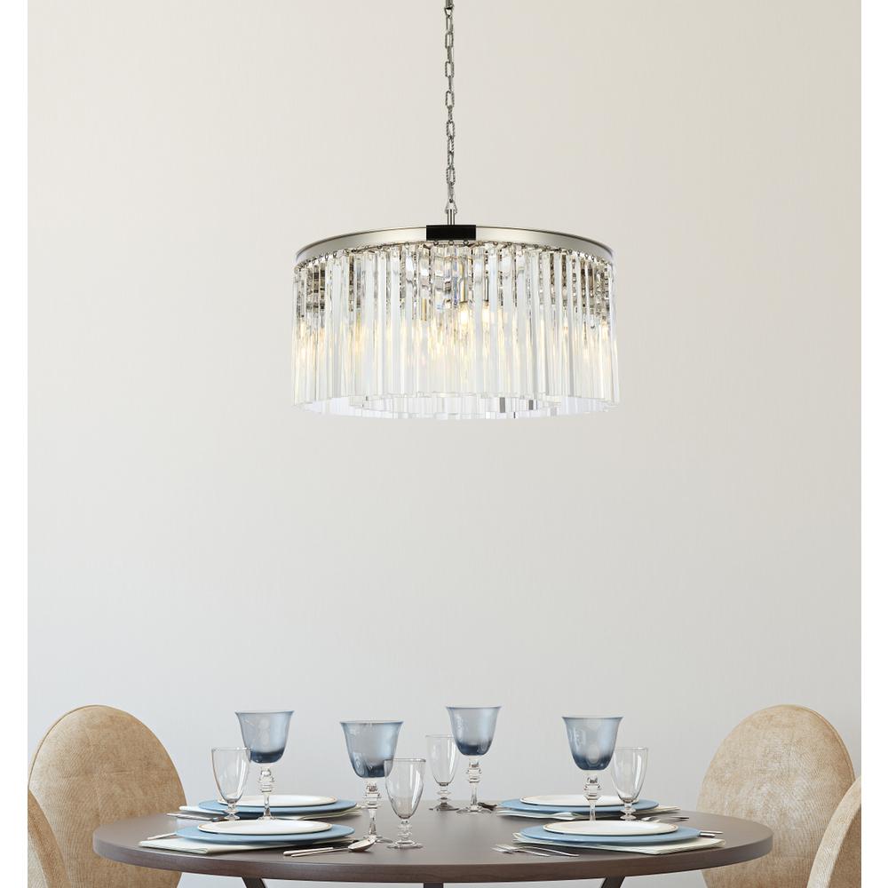 Sydney 8 light polished nickel Chandelier Clear Royal Cut Crystal. Picture 8