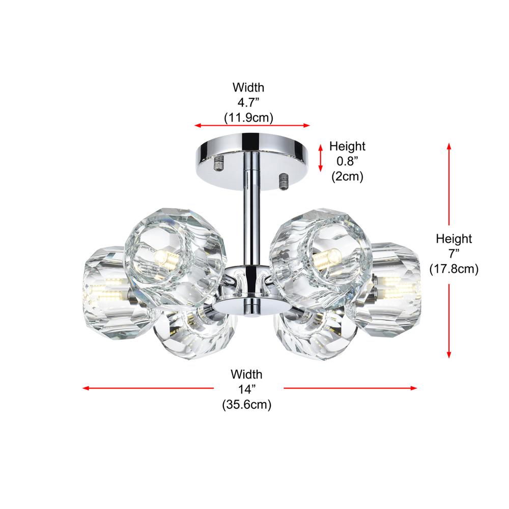 Eren 14 inch Flush Mount in Chrome. Picture 8