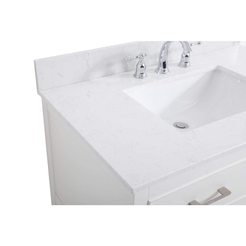 36 inch Single bathroom vanity in white with backsplash. Picture 11