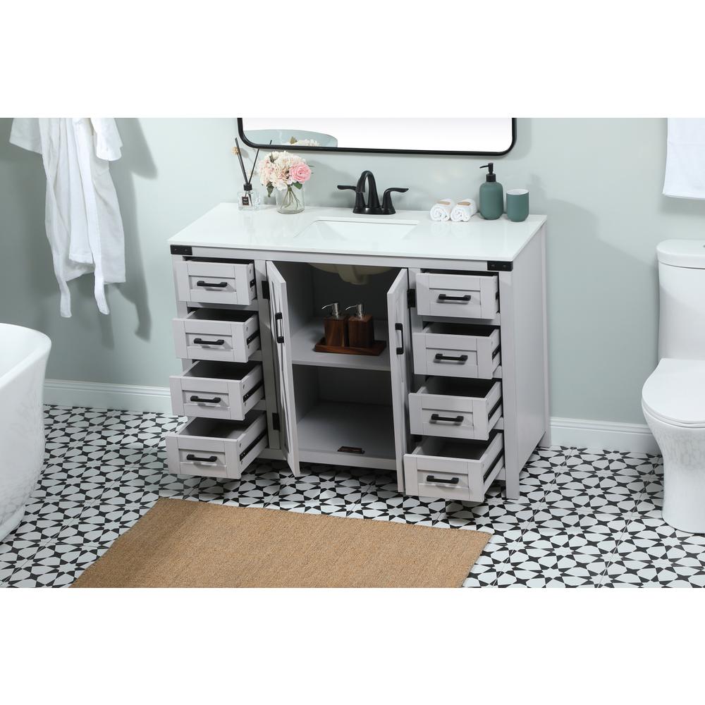 48 inch Single bathroom vanity in grey. Picture 3