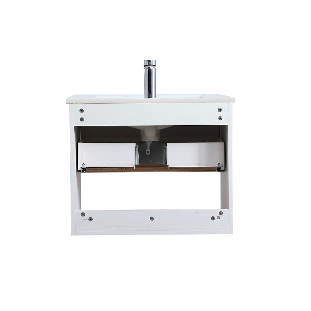 24 inch  Single Bathroom Floating Vanity in White. Picture 12