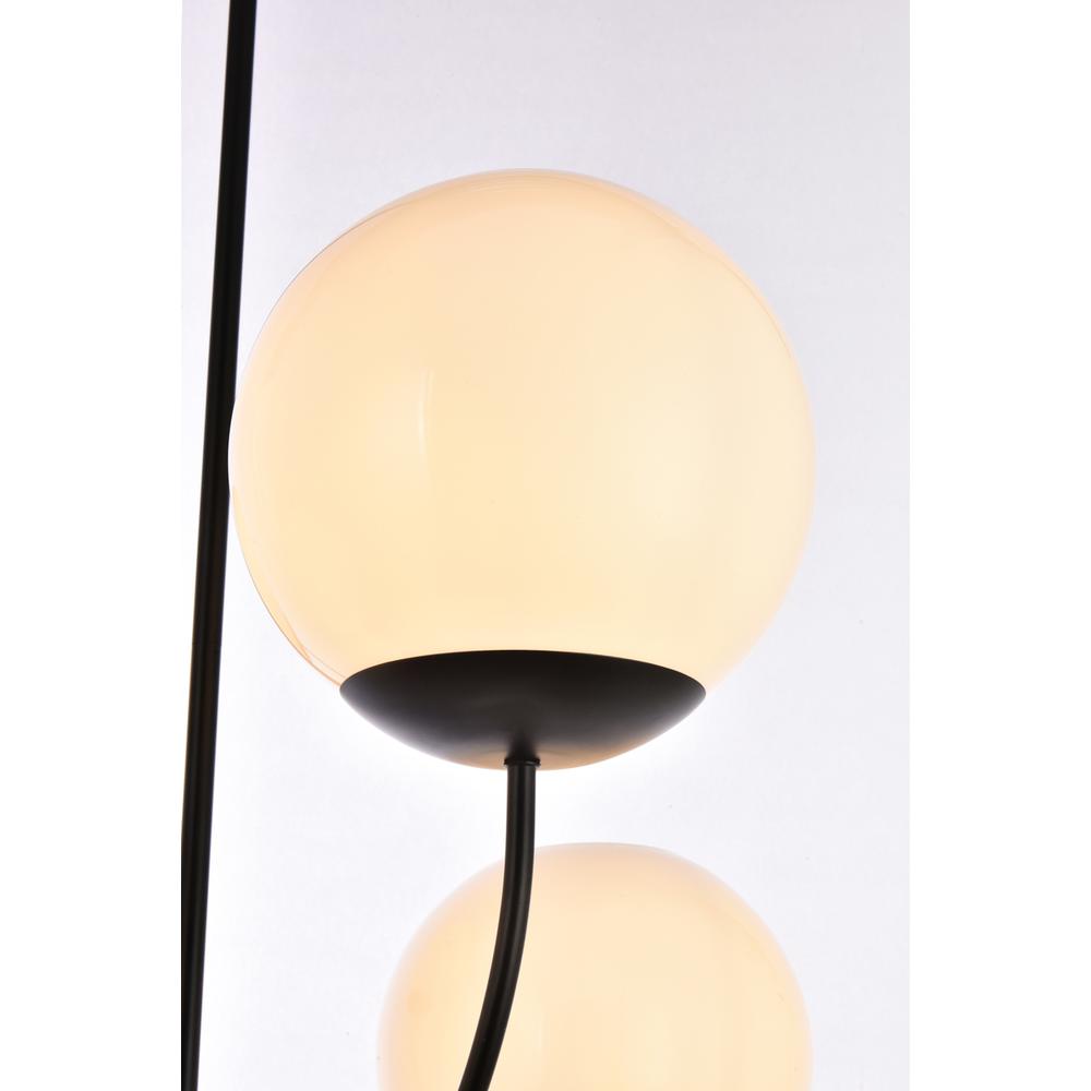 Lennon 31.5 inch pendant in black with white shade. Picture 4