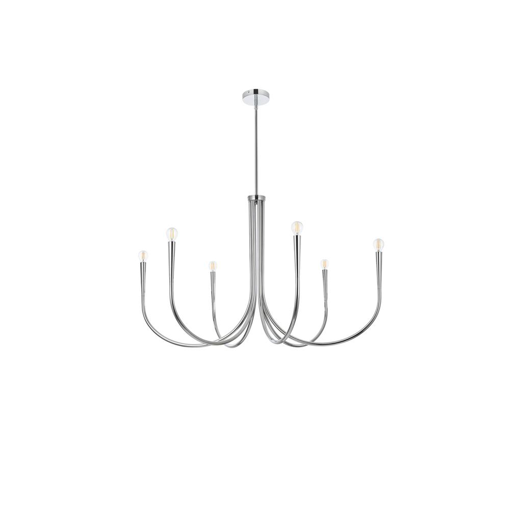 Layne 42 inch chandelier in Chrome. Picture 6