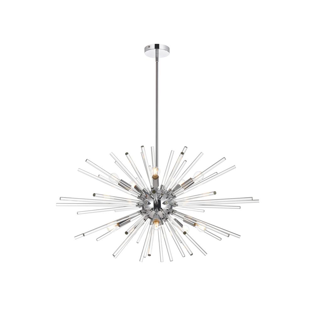 Sienna 36 inch crystal rod pendant in chrome. Picture 1