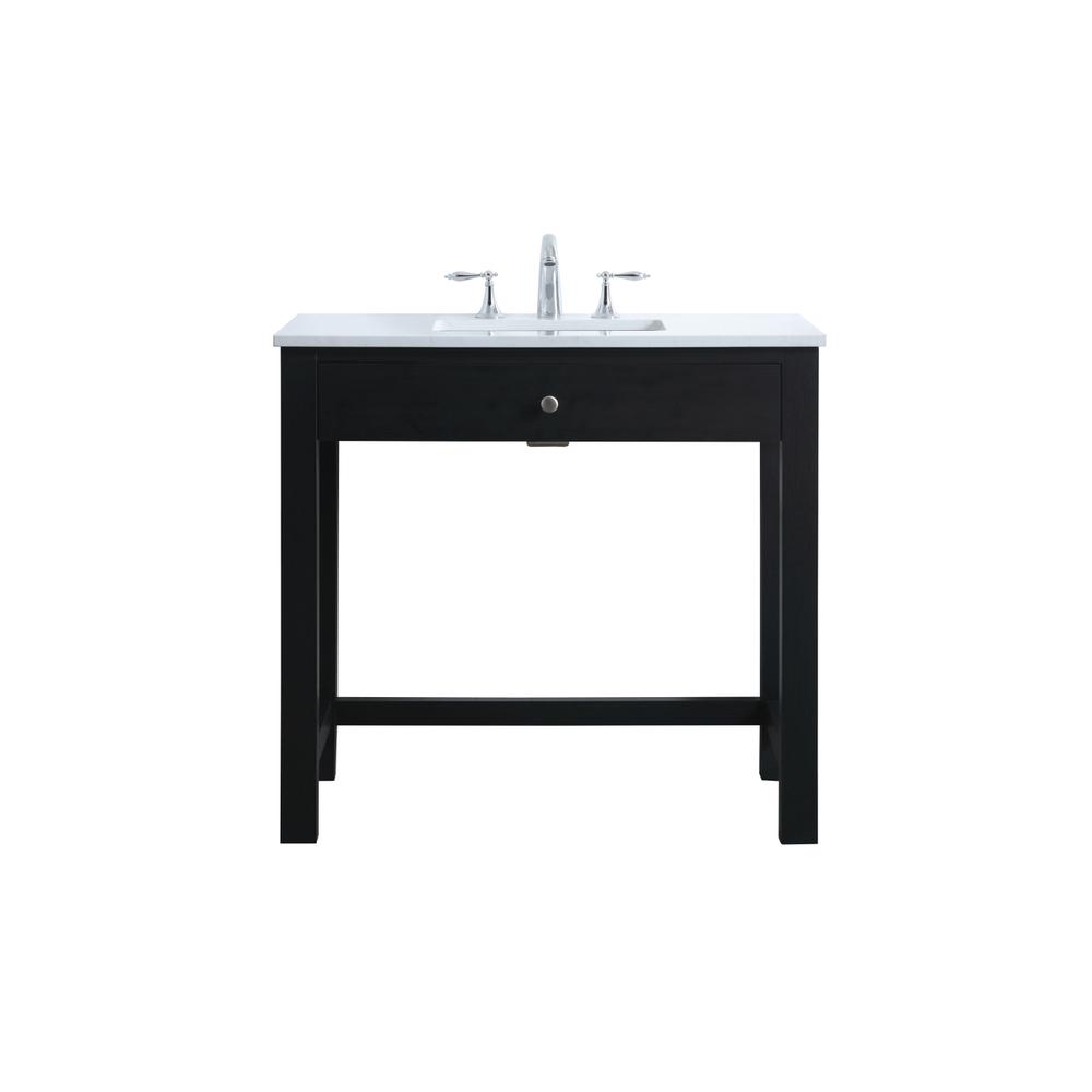 36 Inch ADA Compliant Bathroom Vanity In Black. Picture 1