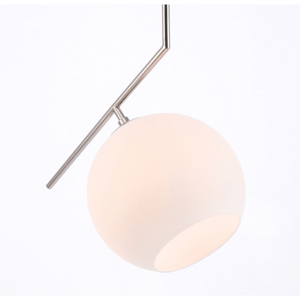 Ryland 1 Light Chrome And Frosted White Glass Pendant. Picture 14