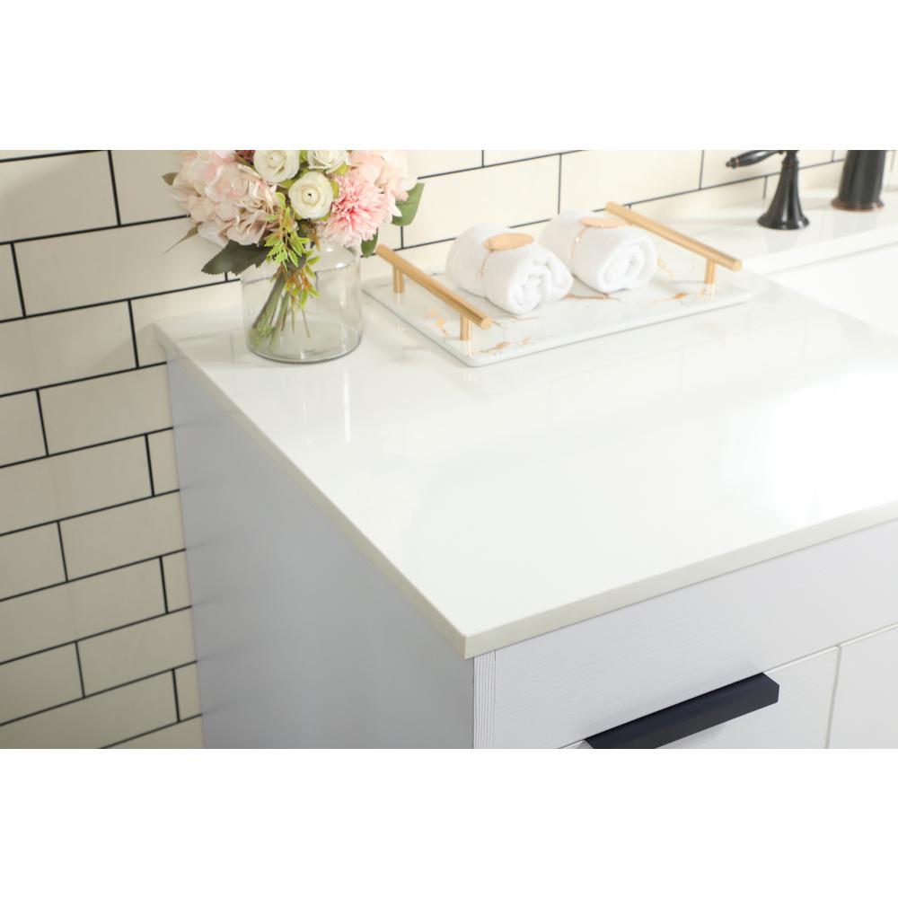 60 inch Single bathroom vanity in white. Picture 5
