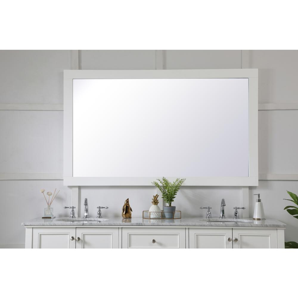 Aqua rectangle vanity mirror 60 inch in White. Picture 7