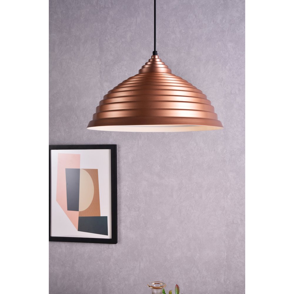 Circa 1 Light Honey Gold Pendant. Picture 8