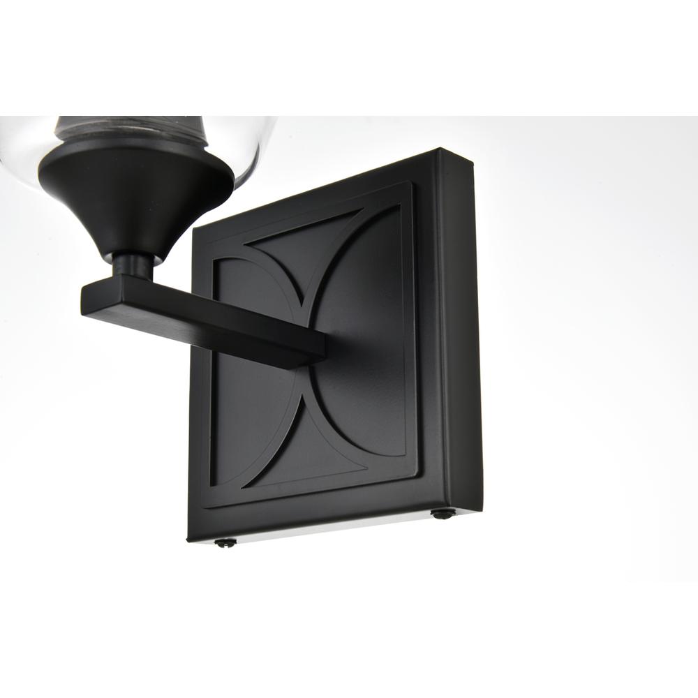 Harris 1 light Black and Clear Bath Sconce. Picture 4