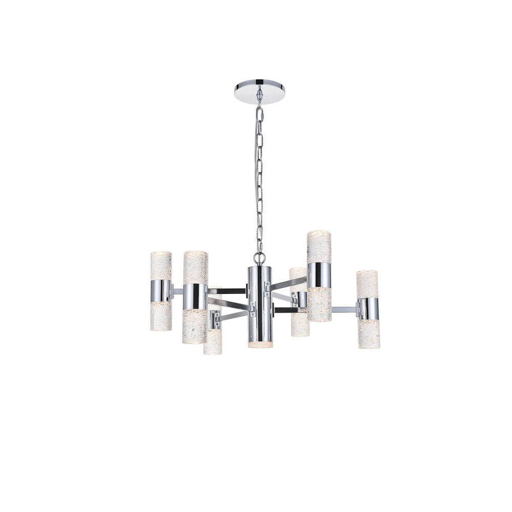 Vega 13 Light Chrome Led Pendant. Picture 6