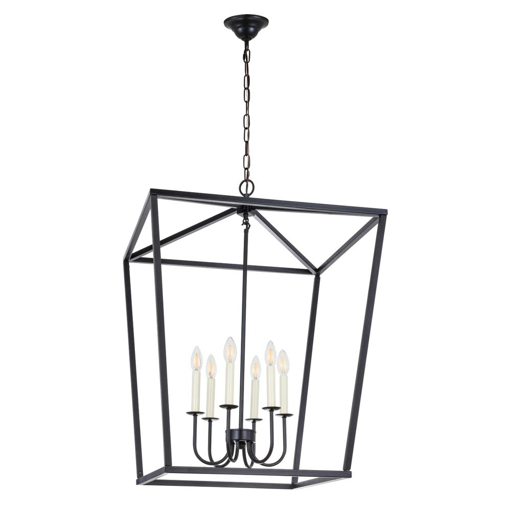 Maddox 6 light Black chandelier. Picture 4